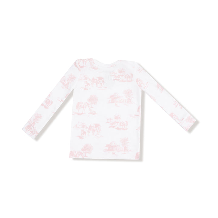 Long Sleeve Loungewear Set - Farm Toile Pink