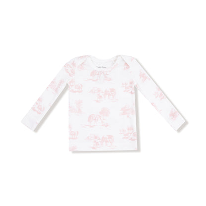 Long Sleeve Loungewear Set - Farm Toile Pink