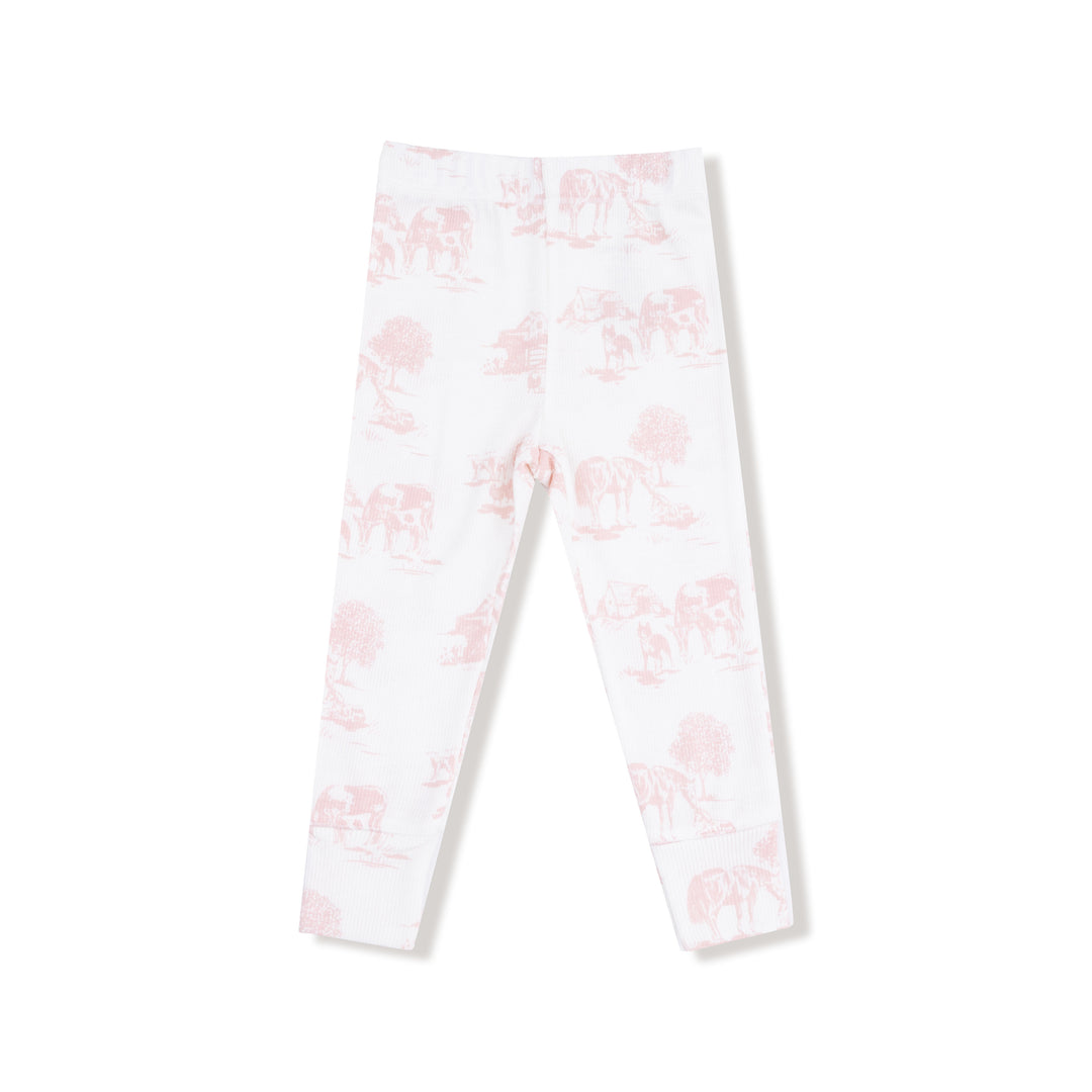 Long Sleeve Loungewear Set - Farm Toile Pink