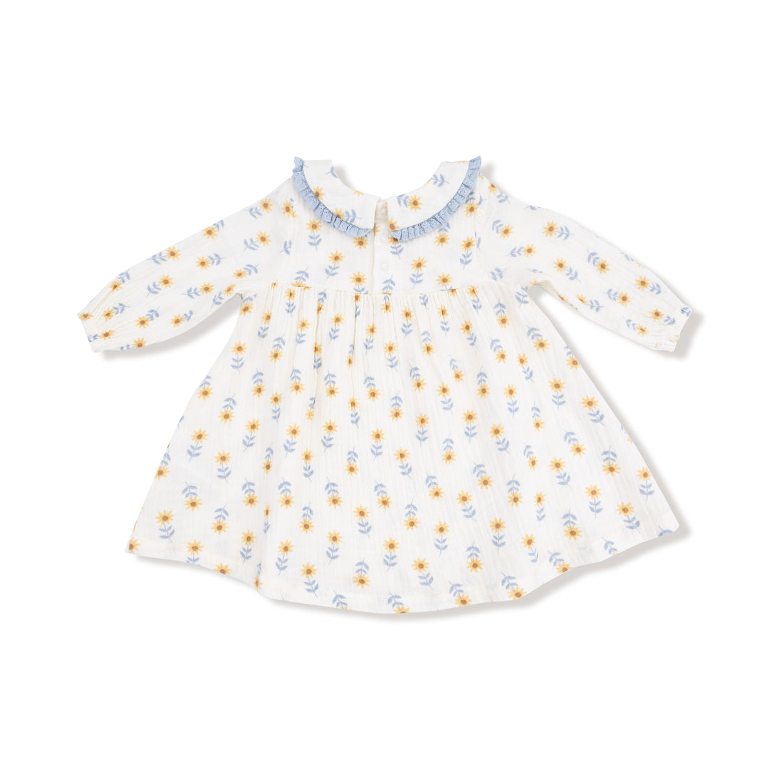 Peter Pan Collar Dress and Leggings - Western Sunflower