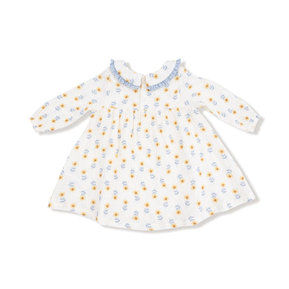 Peter Pan Collar Dress and Leggings - Western Sunflower
