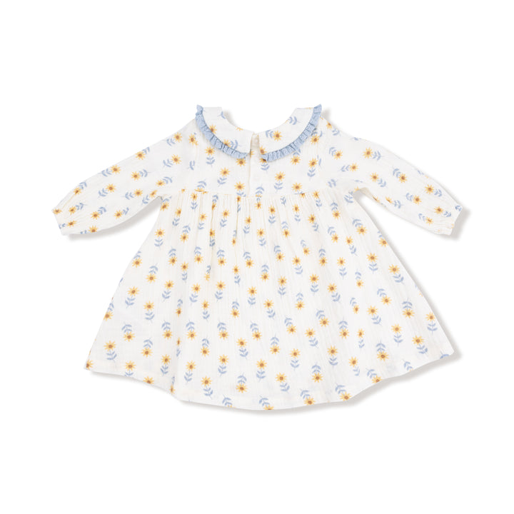 Peter Pan Collar Dress and Leggings - Western Sunflower