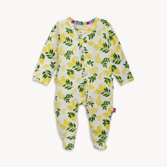 Simply the Zest Modal Magnetic Footie with Ruffle