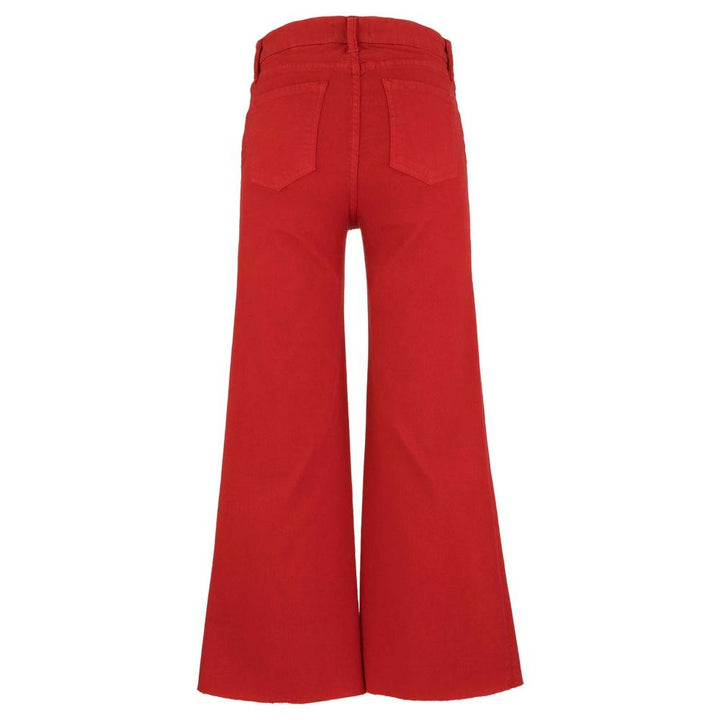 Kut from the Kloth Meg High Rise Fab AB Wide Leg Raw Hem - Tomato