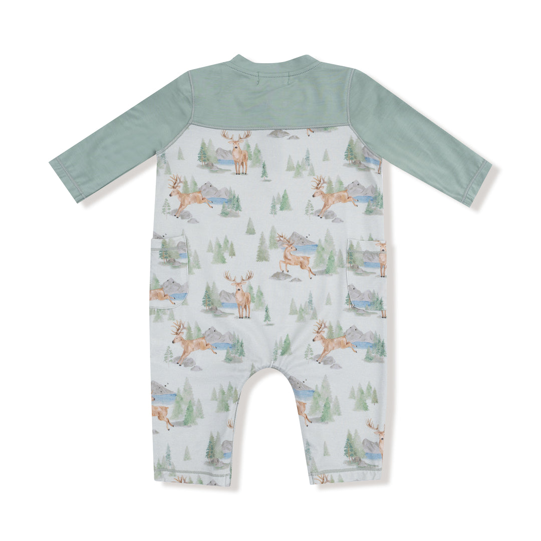 Romper with Contrast Sleeve - Buck Deer