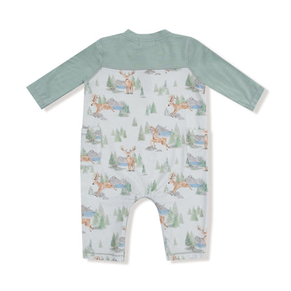 Romper with Contrast Sleeve - Buck Deer