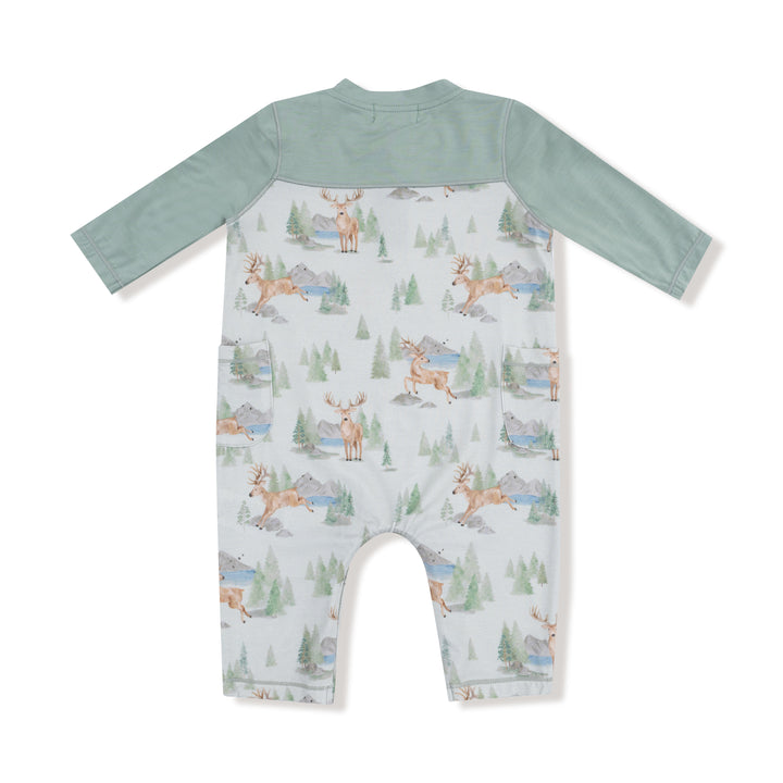 Romper with Contrast Sleeve - Buck Deer