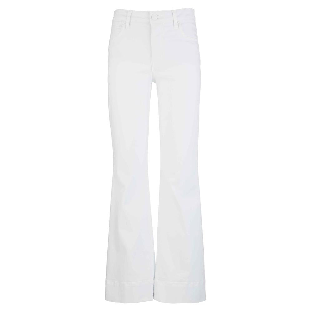 Stella High Rise Fab AB Flare Back Darts with Wide Hem - Optic White