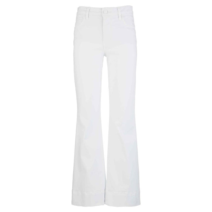 Stella High Rise Fab AB Flare Back Darts with Wide Hem - Optic White