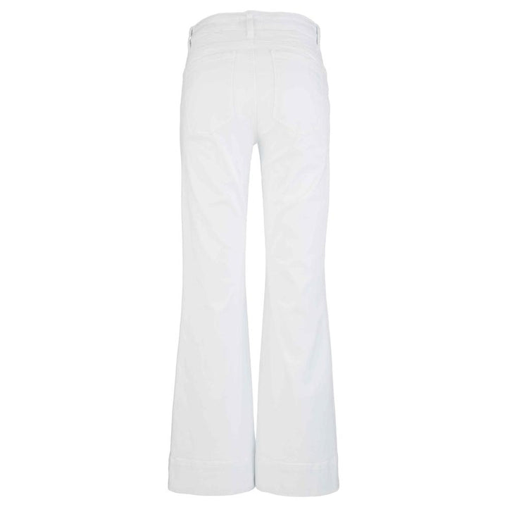 Stella High Rise Fab AB Flare Back Darts with Wide Hem - Optic White