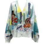 Multi Thanksgiving Parade Button Up Cardigan
