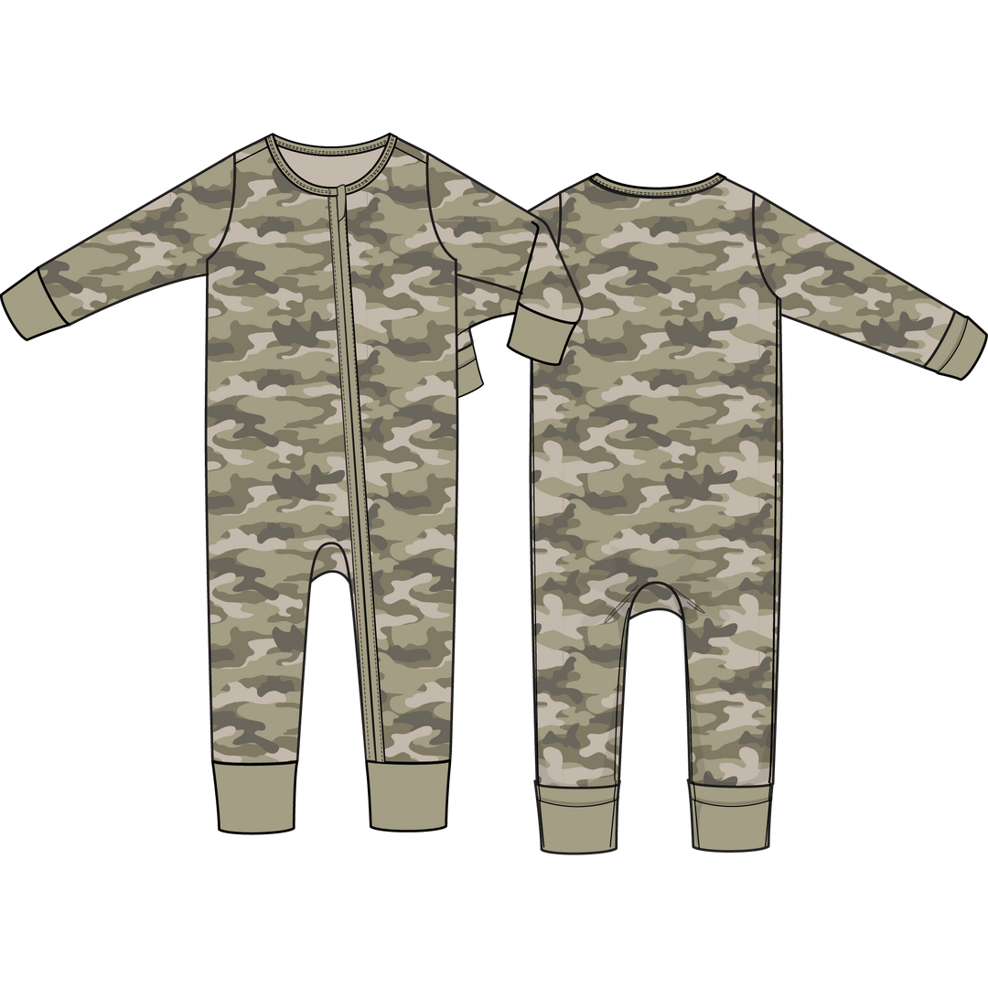 Angel Dear Camo - Convertible Romper | Green