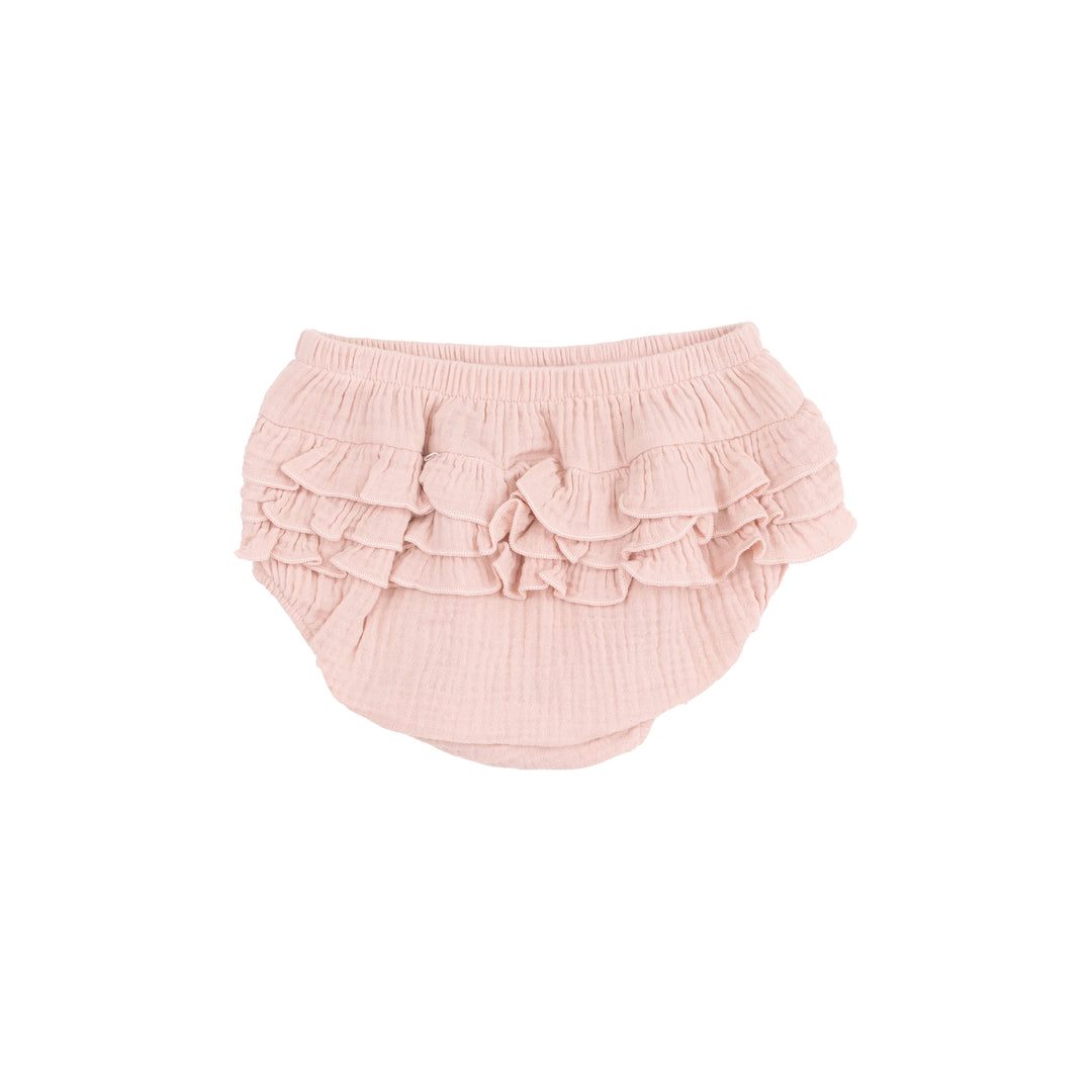 Sundress &amp; Diaper Cover - Solid Muslin Rose Smokes