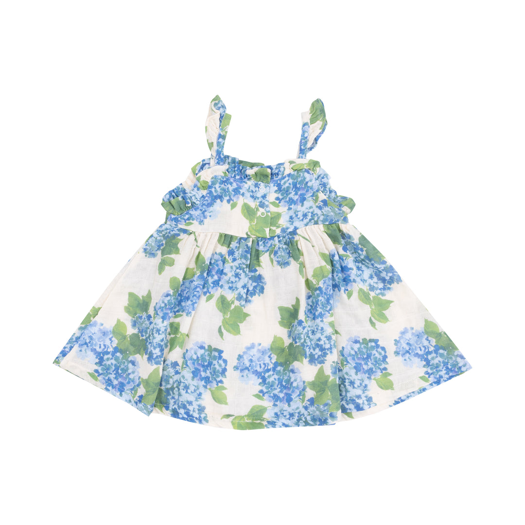 Sundress &amp; Diaper Cover - Watercolor Hydrangeas Paperbag