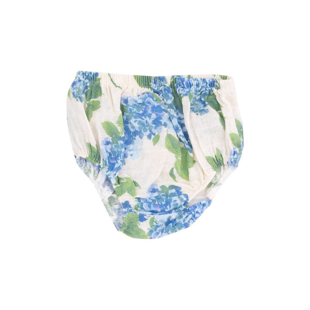 Sundress &amp; Diaper Cover - Watercolor Hydrangeas Paperbag