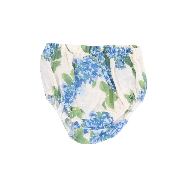 Sundress &amp; Diaper Cover - Watercolor Hydrangeas Paperbag