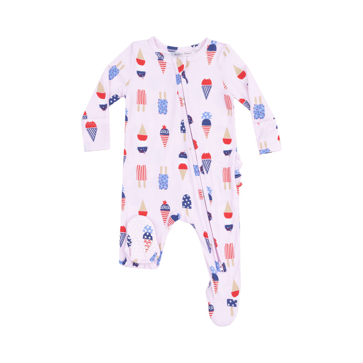 2 Way Zipper Footie - American Ice Cream