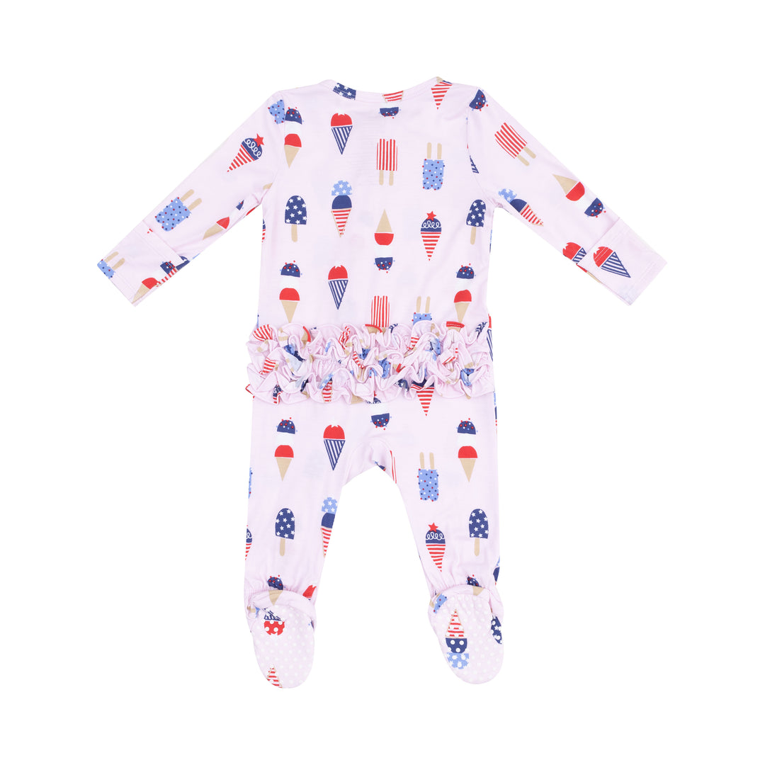 2 Way Zipper Footie - American Ice Cream