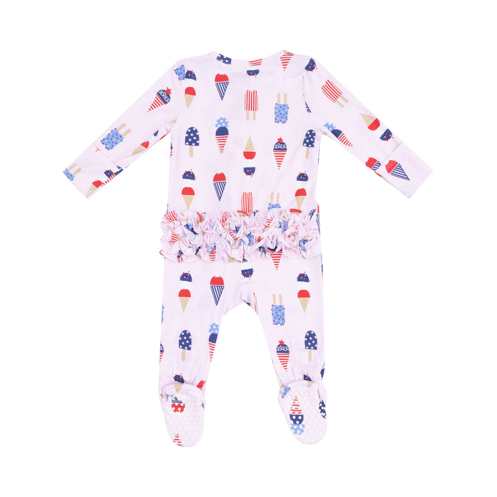 2 Way Zipper Footie - American Ice Cream