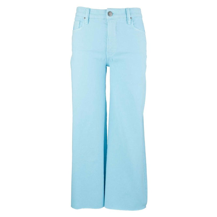 Meg High Rise Wide Leg Raw Hem - Capri Blue