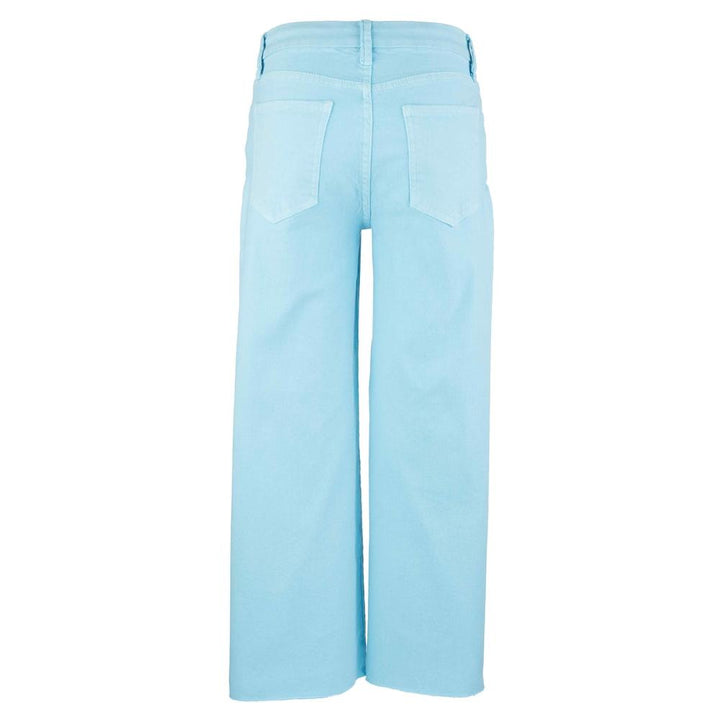 Meg High Rise Wide Leg Raw Hem - Capri Blue
