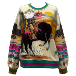 Multi Vintage Cowboy Santa Sweatshirt