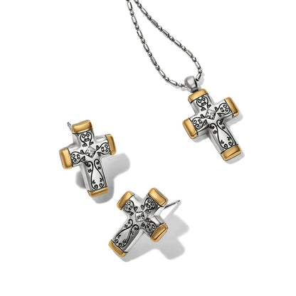 Venezia Cross Large Reversible Necklace