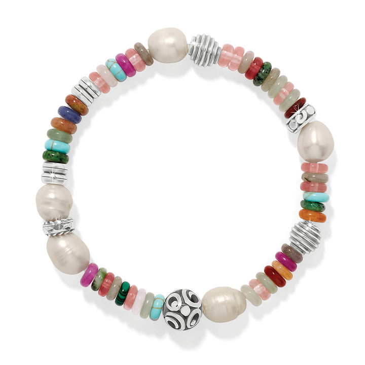 Brighton Vertigo Hues Stretch Bracelet – Multicolor Stone Silver Stretch Bracelet