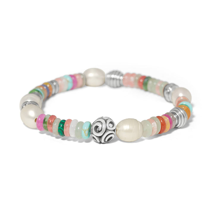 Brighton Vertigo Hues Stretch Bracelet – Multicolor Stone Silver Stretch Bracelet