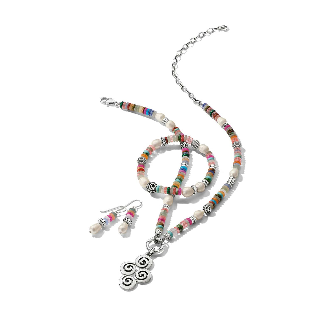 Brighton Vertigo Hues Stretch Bracelet – Multicolor Stone Silver Stretch Bracelet