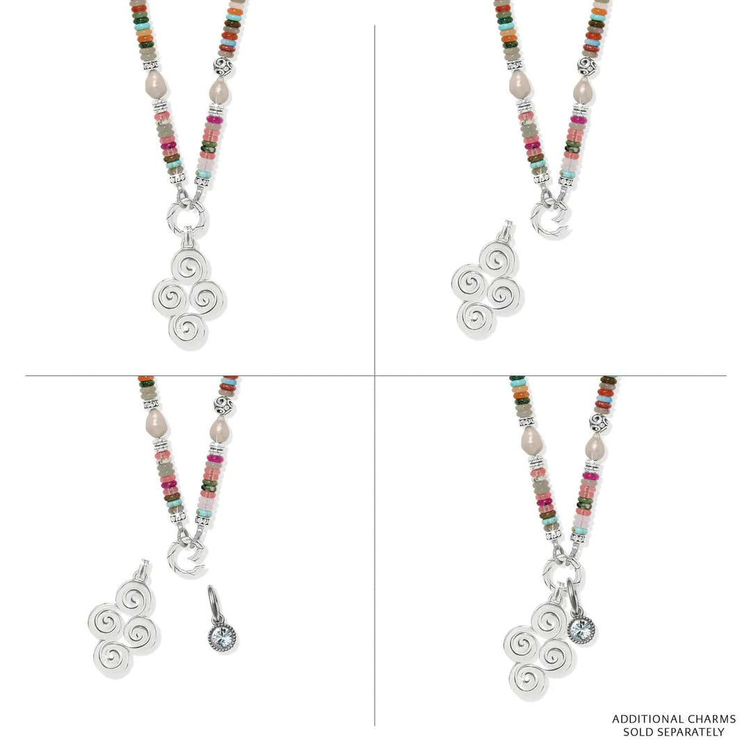 Brighton Vertigo Hues Token Charm Necklace – Multicolor Charm Pendant Necklace