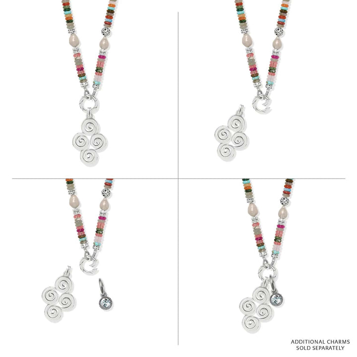 Brighton Vertigo Hues Token Charm Necklace – Multicolor Charm Pendant Necklace