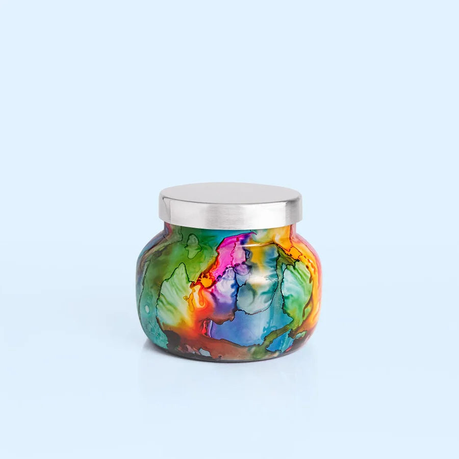 Volcano Rainbow Watercolor Candles