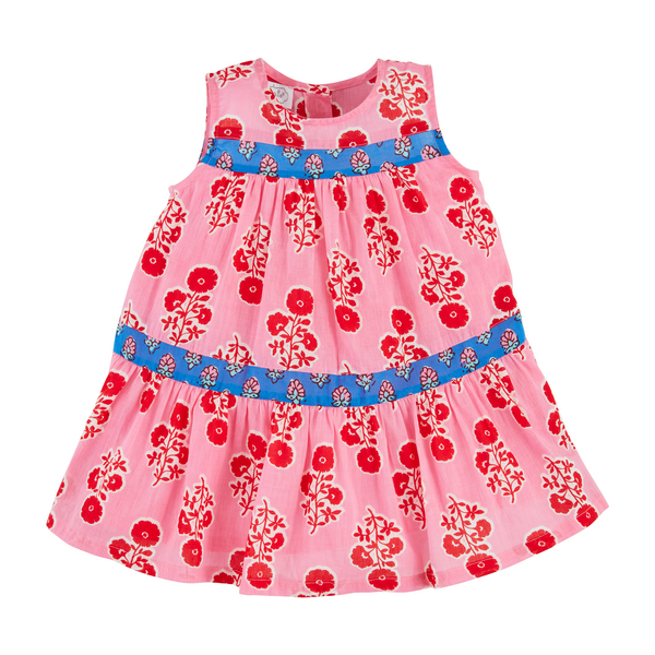 Mixed Block Print Toddler Dress