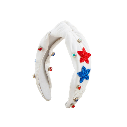 Red, White & Blue Stars Beaded Headband
