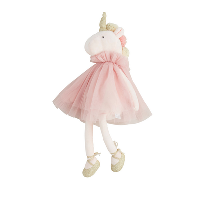 14.5-inch Velvet Princess plush doll with a pink mesh tutu and sparkling gold shimmer details.