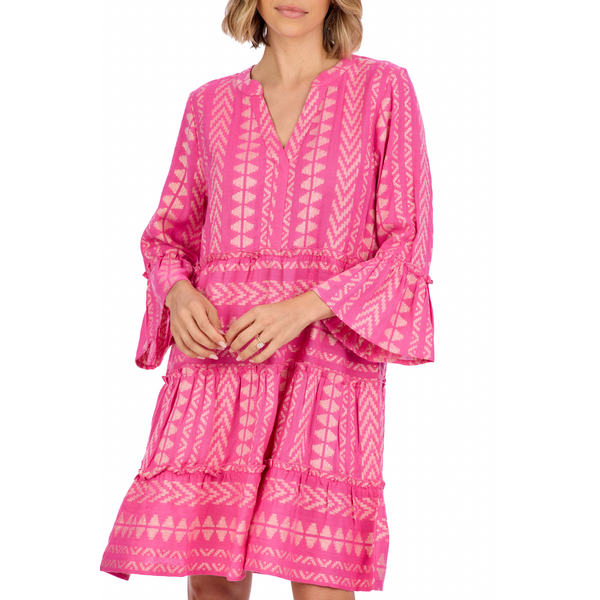 Selden Jacquard Tiered Dress