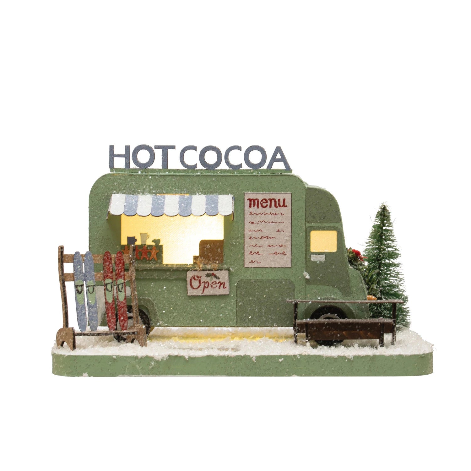 Creative Co-Op Paper Hot Cocoa Truck