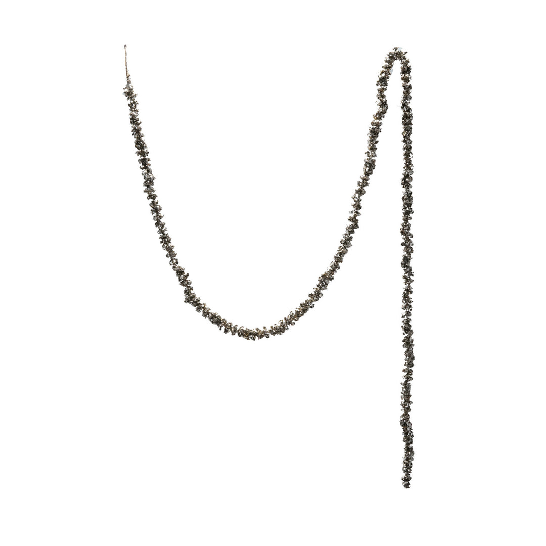 72"L x 3/4"H Foam Ball Garland with Glitter, Champagne Finish