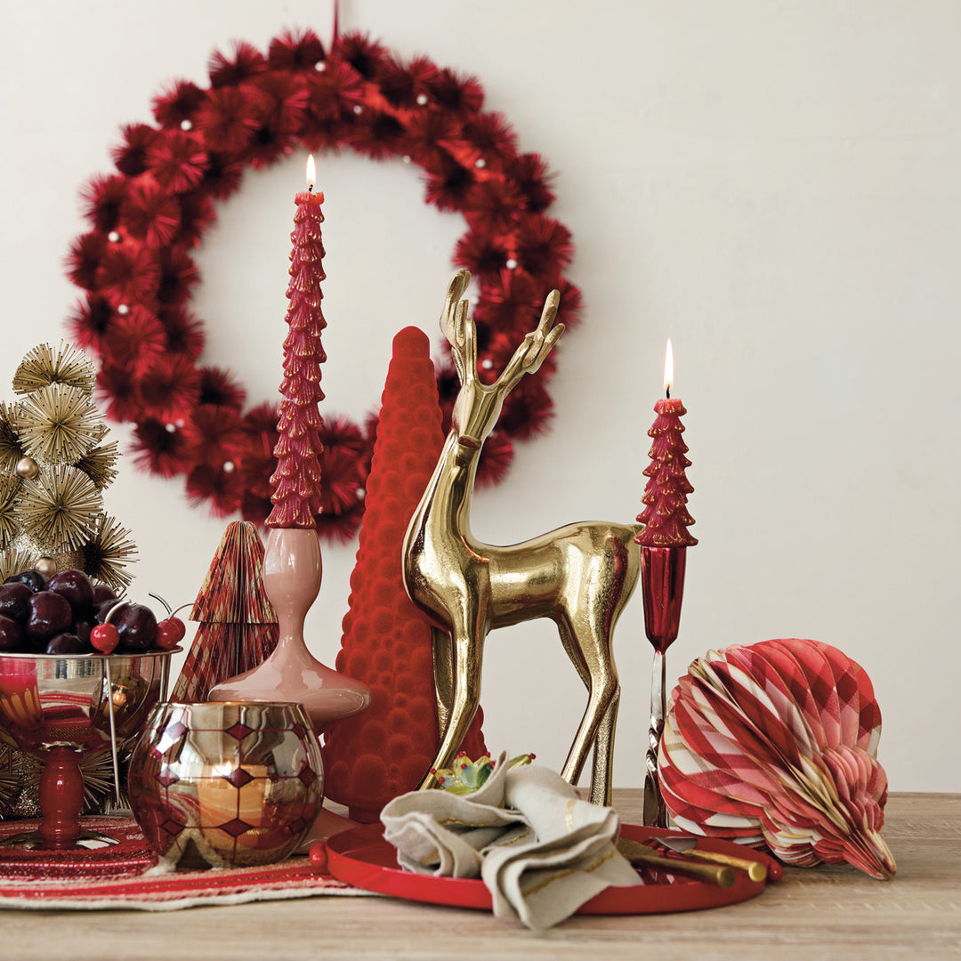 Creative Coop Cast Aluminum Deer Gold Finish Large, Lifestyle Shot | Bella Gifts from the Heart