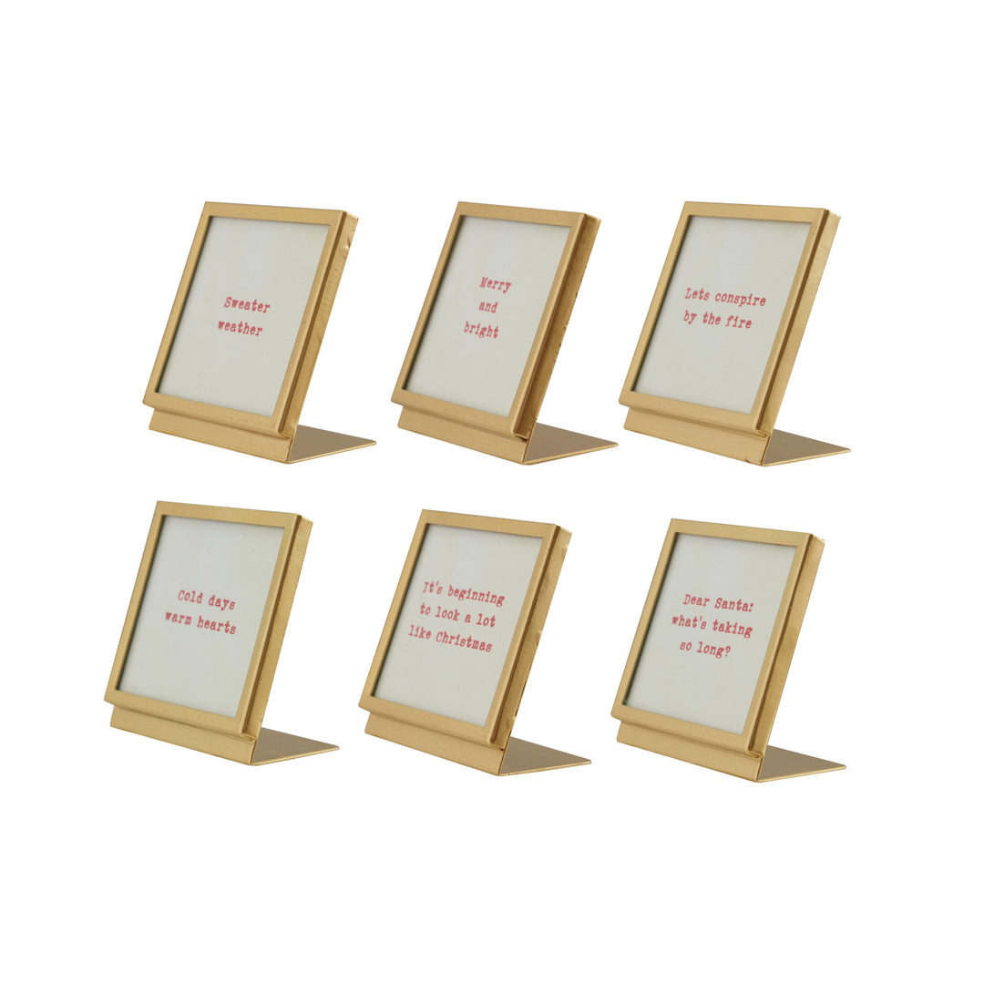 Creative Coop Metal Glass Frame with Easel Saying, Lifestyle Shot | Bella Gifts from the Heart